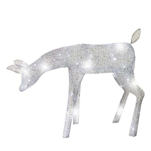 Elegant Morphing Woven Glitter Feeding Doe Deer