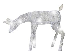 Elegant Morphing Woven Glitter Feeding Doe Deer