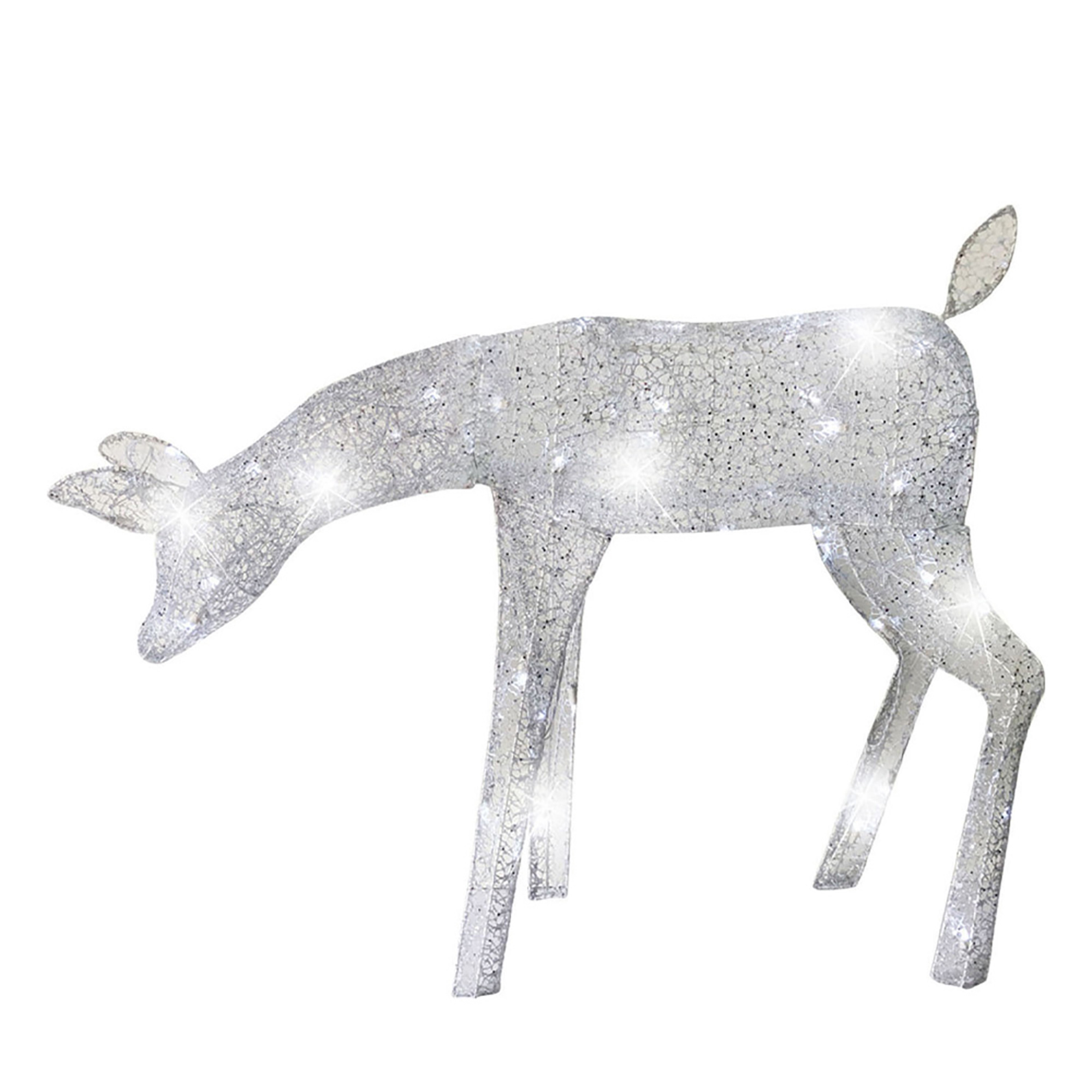Elegant Morphing Woven Glitter Feeding Doe Deer