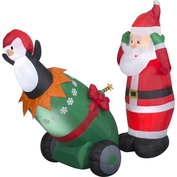 Lightshow Santa and Penguin