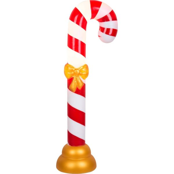 Candy Cane with Gold Bow