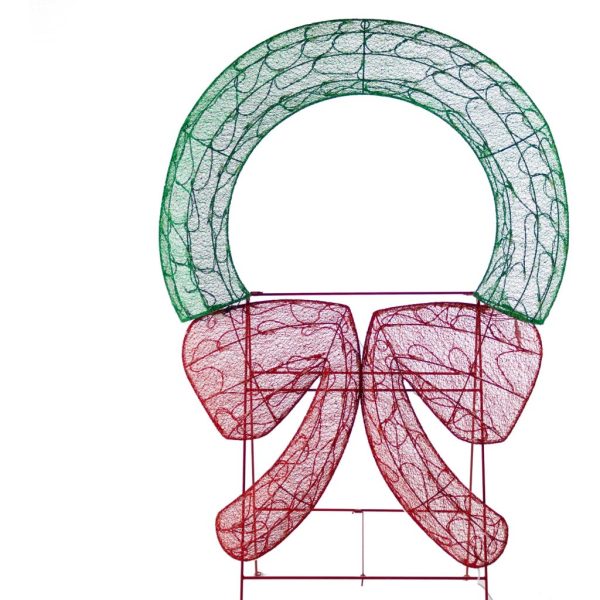 LED Lighted Crystal Wreath Stake