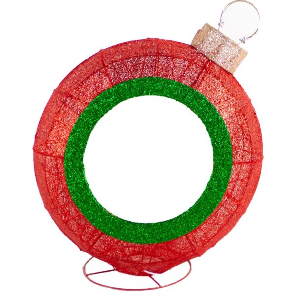 Red Ball Snowflake Tunnel Mirror Lights with Remote