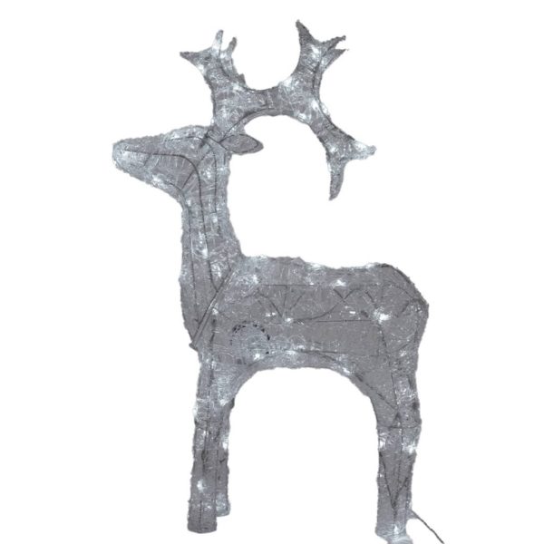 Flashing LED Light Acrylic Deer with Transparent Wire