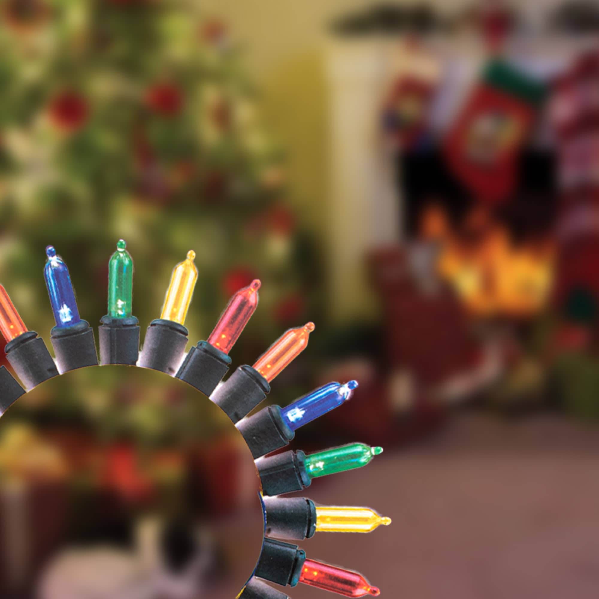 Reel Pack LED C6 Faceted Reflector String Lights
