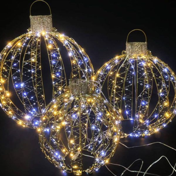 Prelit Micro LED Lighted Ornament Trio