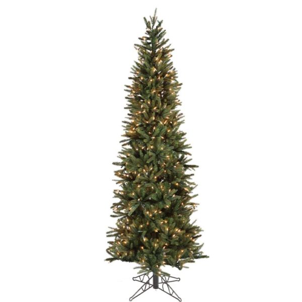 Pre-lit Slim Oregon Artifical Pine Tree